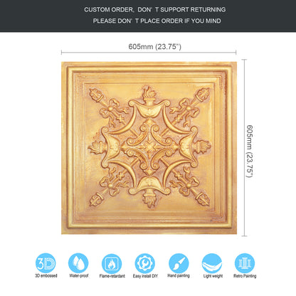 10Pcs Embossing Ceiling Tiles for Boutique Restaurants, Premium Lounges and Luxury Hotels PL07