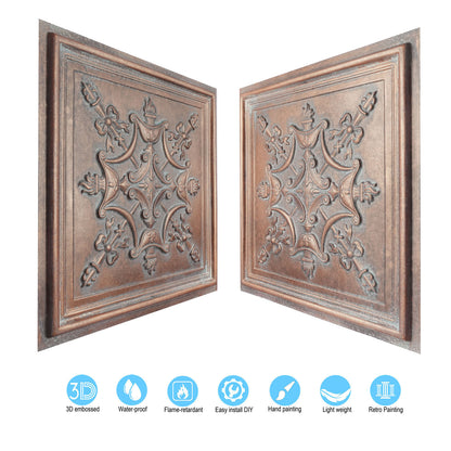 10PCS Faux Tin Ceiling Tiles for Modern Cafés, Dessert Shops and Charming Boutiques PL07