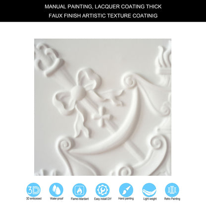 10PCS Artistic Ceiling Tiles for Libraries, Museums, Craft Studios and Cultural Interiors PL07