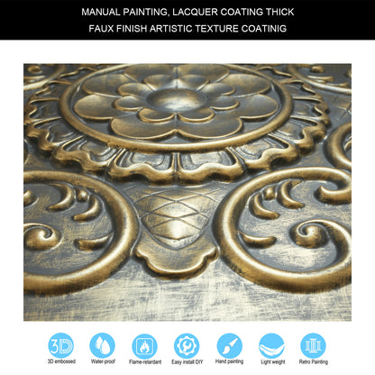 10Pcs Faux Metal Ceiling Tiles for Bars, Cafés, Lounges and Contemporary Interiors PL08