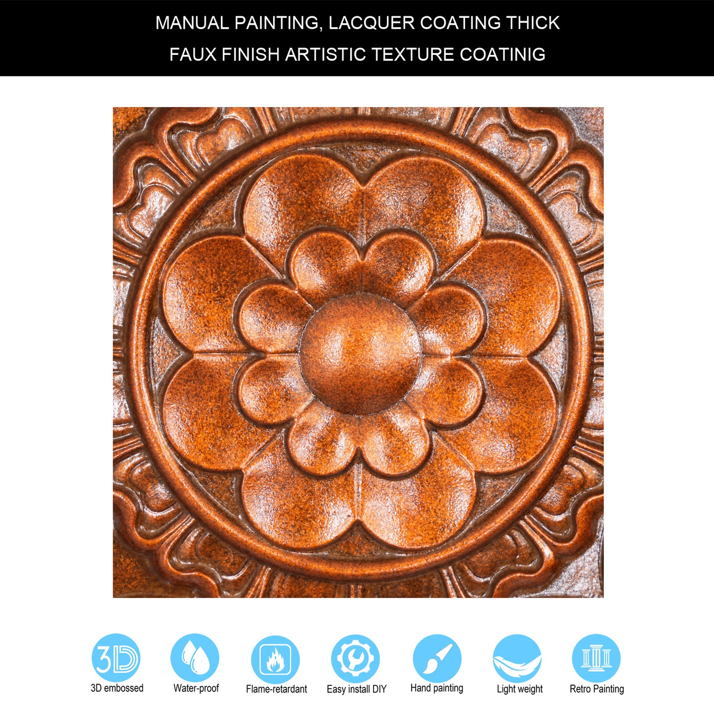 10Pcs Faux Tin Ceiling Tiles for Bars, Wine Rooms, Lounges and Modern Hospitality Spaces PL08