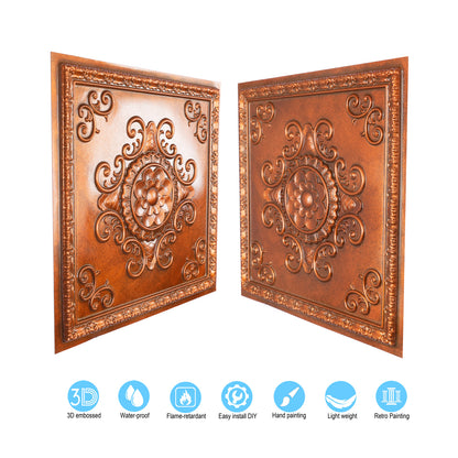 10Pcs Faux Tin Ceiling Tiles for Bars, Wine Rooms, Lounges and Modern Hospitality Spaces PL08