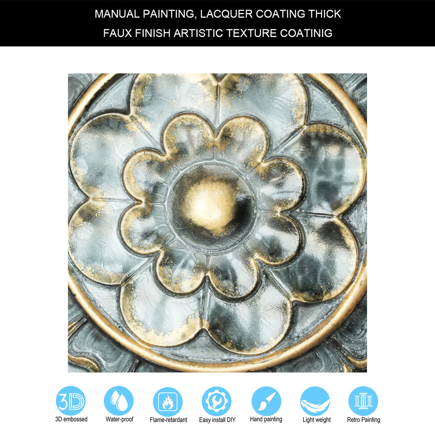 10Pcs Faux Metal Ceiling Tiles for Bars, Cafés, Lounges and Contemporary Interiors PL08