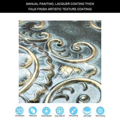 10Pcs Faux Metal Ceiling Tiles for Bars, Cafés, Lounges and Contemporary Interiors PL08