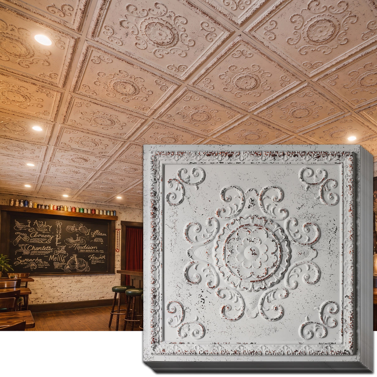 PAINTSDECOR PL08 Distress crack white black
