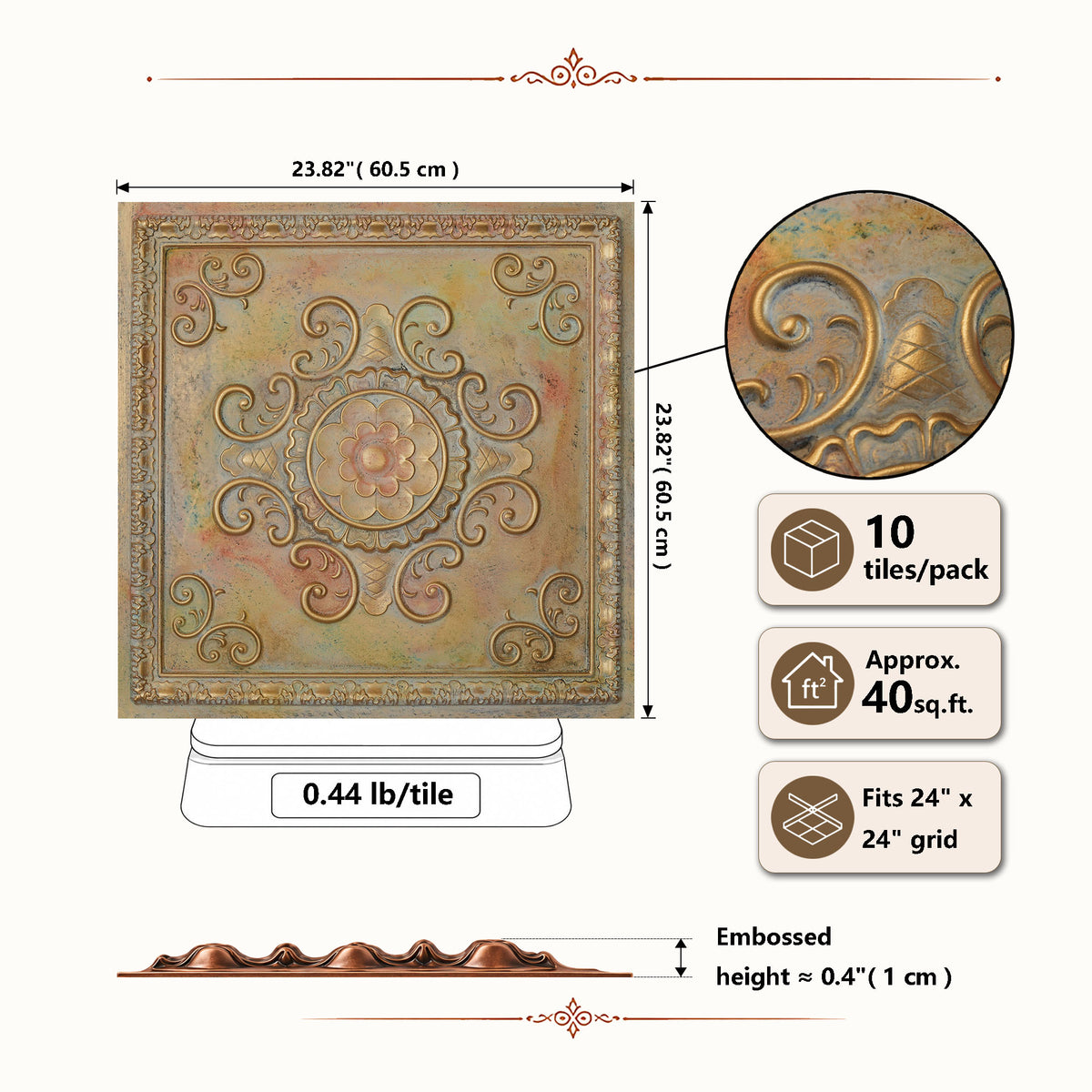 PAINTSDECOR PL08 Multicolor Brass