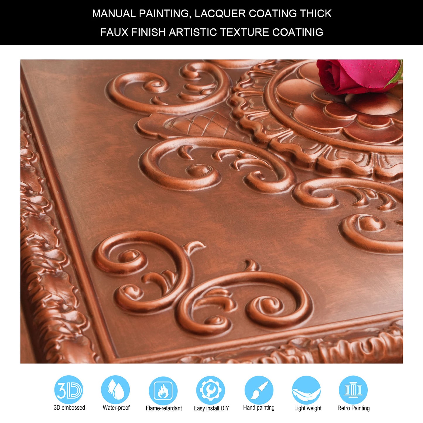 10Pcs Faux Tin Ceiling Tiles for Bars, Wine Rooms, Lounges and Modern Hospitality Spaces PL08