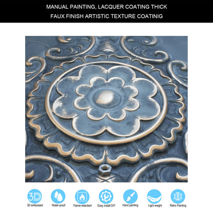 10Pcs Faux Metal Ceiling Tiles for Bars, Cafés, Lounges and Contemporary Interiors PL08