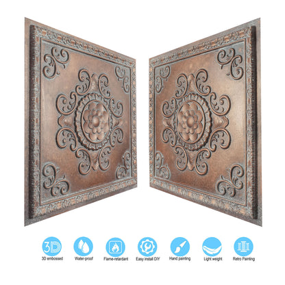 10Pcs PVC Ceiling Tiles for Salons, Spas, Massage Rooms and Comfortable Interiors PL08