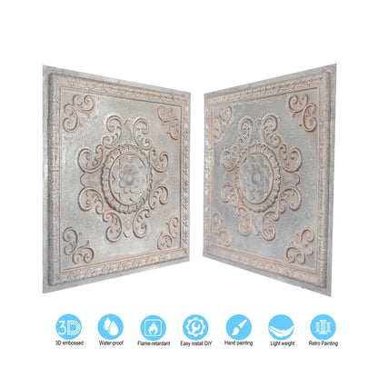 10Pcs PVC Ceiling Tiles for Salons, Spas, Massage Rooms and Comfortable Interiors PL08