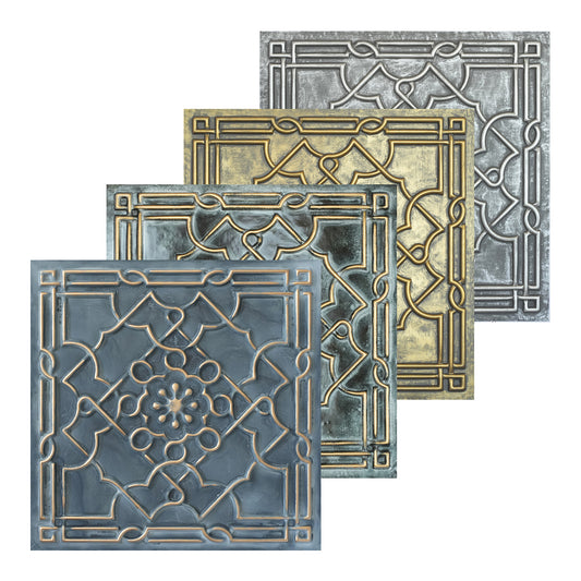 10Pcs Decorative PVC Ceiling Tiles 24x24, Textured Finish, Add Style to Hotels, Restaurants, Bars and Coffee Shop Ceilings PL09