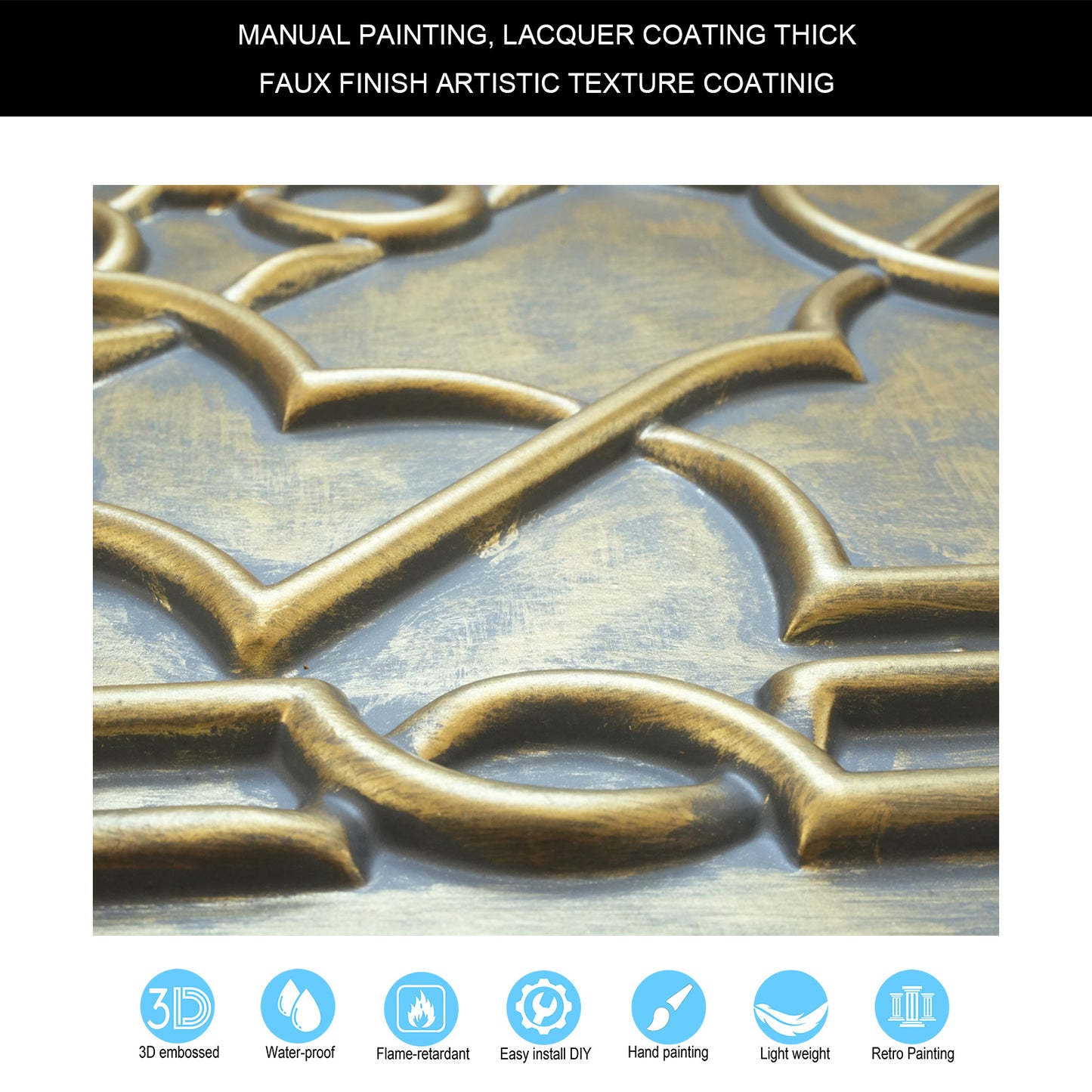 10Pcs 3D Faux Metal Ceiling Tiles for Stylish Bars, Clubs and Trendy Restaurants PL09