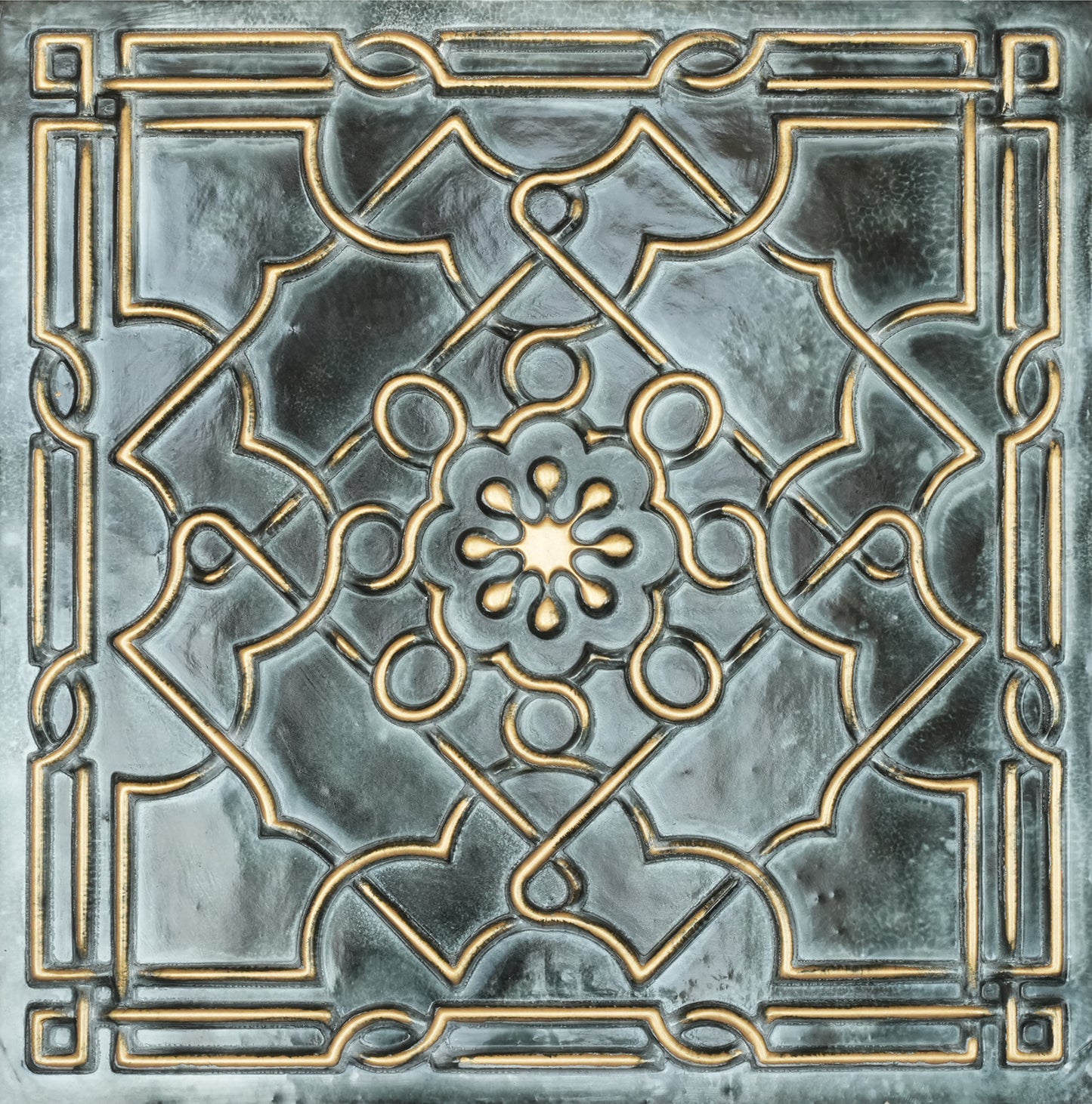 10Pcs 3D Faux Metal Ceiling Tiles for Stylish Bars, Clubs and Trendy Restaurants PL09