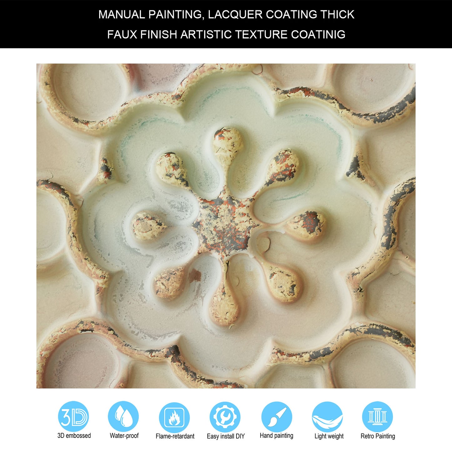 10Pcs 3D Decorative Ceiling Tiles for Trendy Restaurants, Bars and Creative Cafés PL09