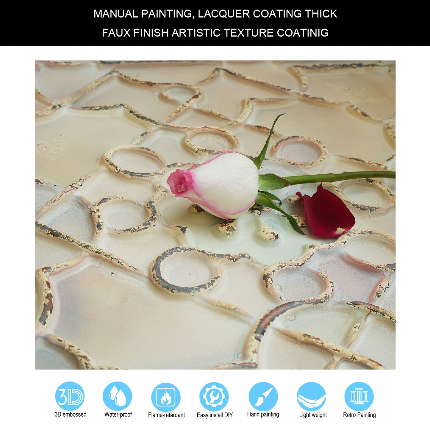 10Pcs 3D Decorative Ceiling Tiles for Trendy Restaurants, Bars and Creative Cafés PL09