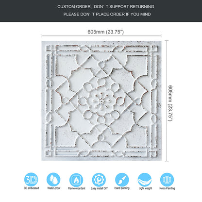 10Pcs 3D Decorative Ceiling Tiles for Trendy Restaurants, Bars and Creative Cafés PL09