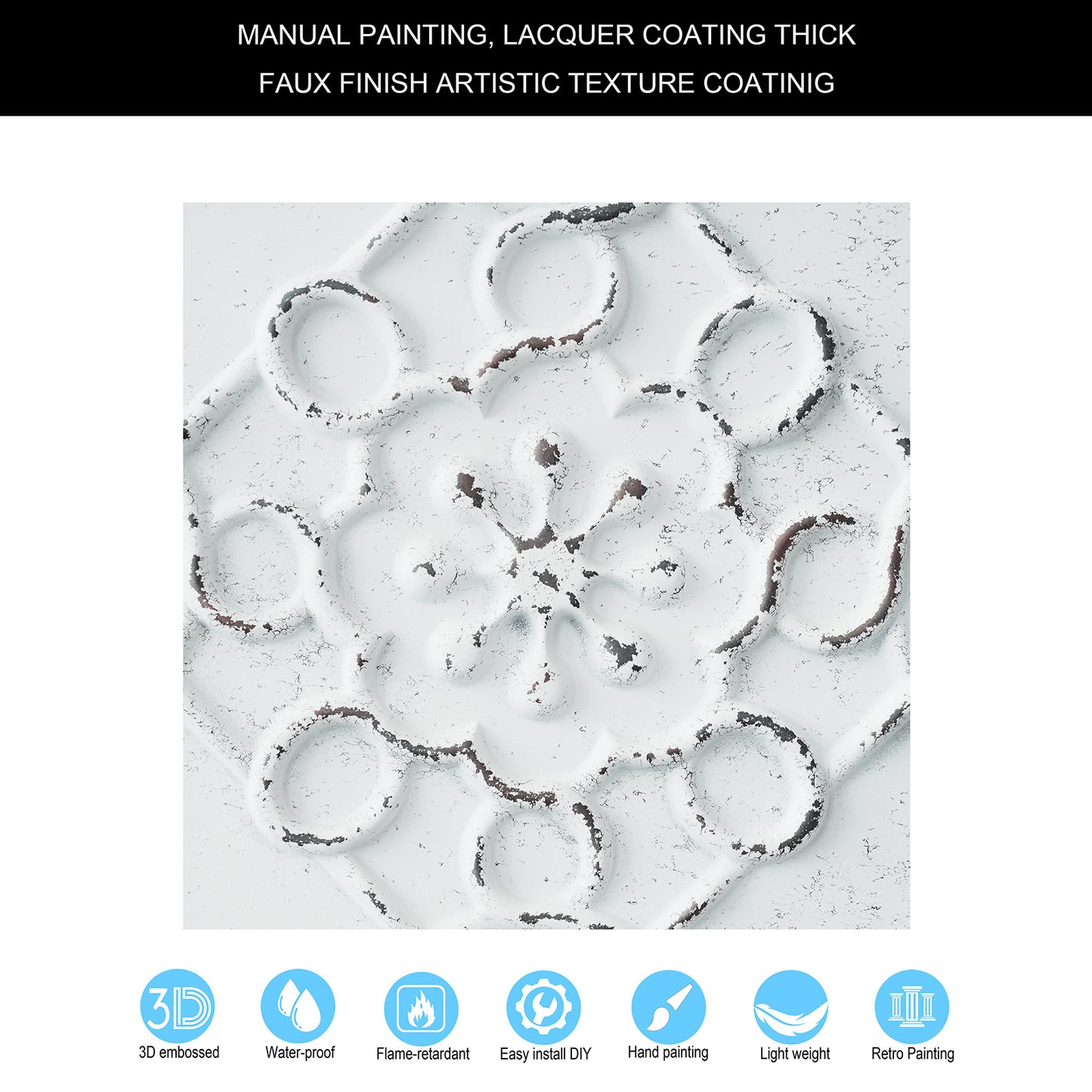 10Pcs 3D Decorative Ceiling Tiles for Trendy Restaurants, Bars and Creative Cafés PL09