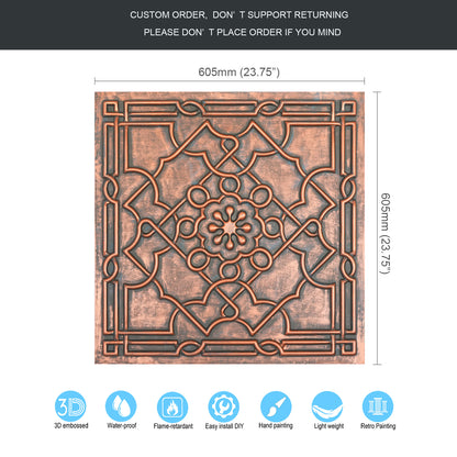 10Pcs Aged Decorative Ceiling Panels for Rustic Inns, Guesthouses and Boutique Hotels PL09