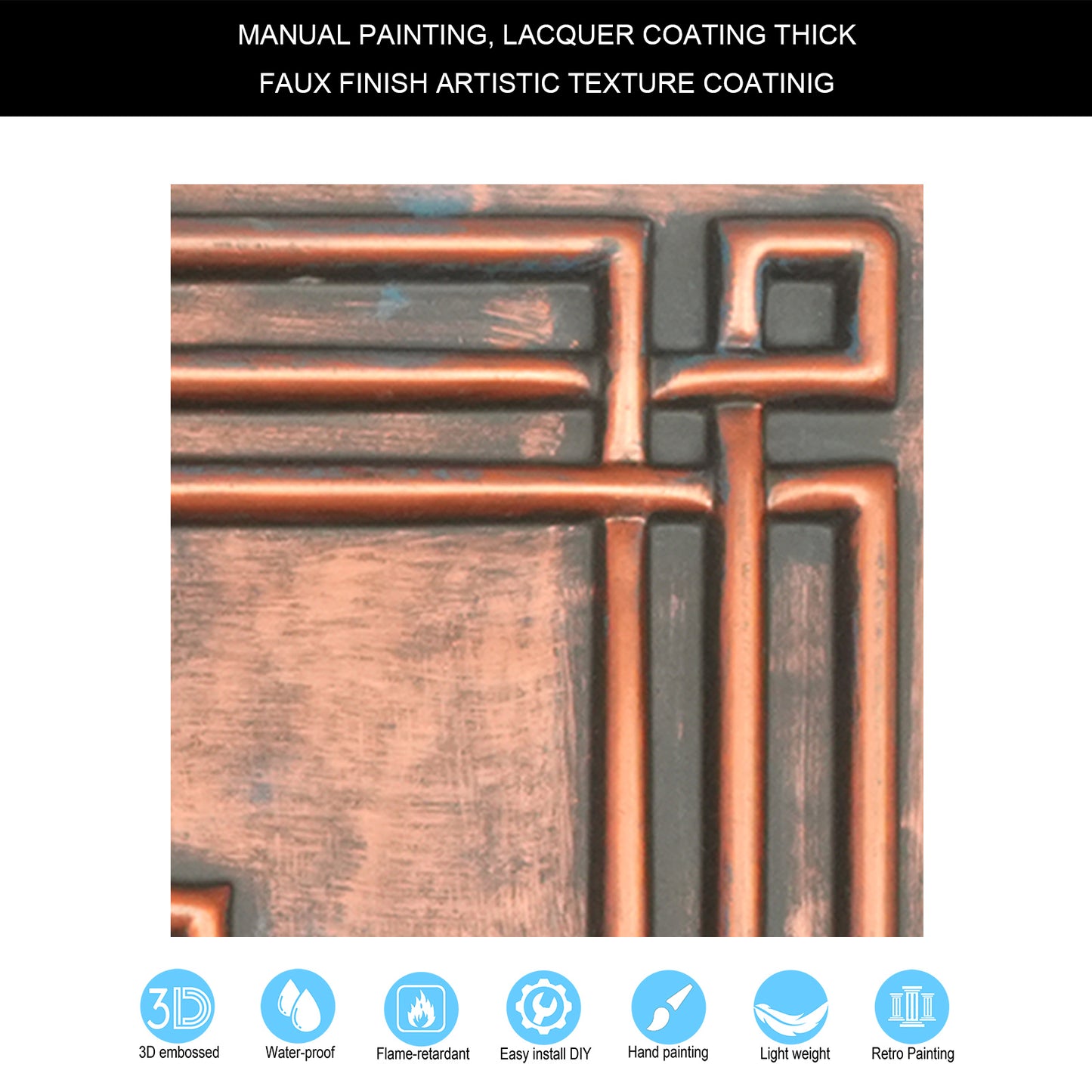 10Pcs Aged Decorative Ceiling Panels for Rustic Inns, Guesthouses and Boutique Hotels PL09