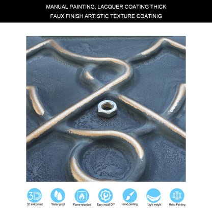 10Pcs 3D Faux Metal Ceiling Tiles for Stylish Bars, Clubs and Trendy Restaurants PL09