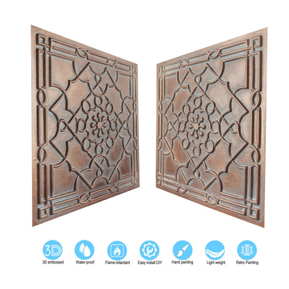 10Pcs Aged Decorative Ceiling Panels for Rustic Inns, Guesthouses and Boutique Hotels PL09