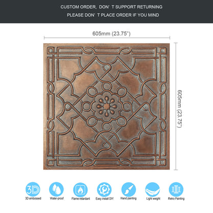 10Pcs Aged Decorative Ceiling Panels for Rustic Inns, Guesthouses and Boutique Hotels PL09