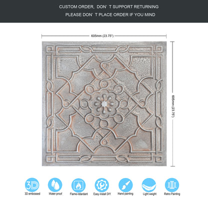 10Pcs Aged Decorative Ceiling Panels for Rustic Inns, Guesthouses and Boutique Hotels PL09