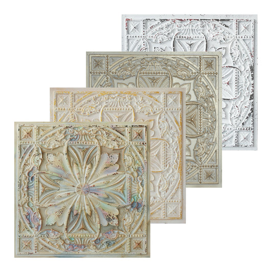 10Pcs Customizable Decorative PVC Ceiling Panels 24x24, Create Unique Patterns for Hotels, Restaurants, Event Halls and Clubs PL10