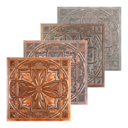 10Pcs 3D Faux Metal Ceiling Tiles for Stylish Bars, Clubs and Trendy Restaurants PL10