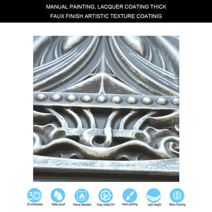 10Pcs Vintage Ceiling Tiles for Wine Cellars, Old-World Restaurants and Artistic Rooms PL10