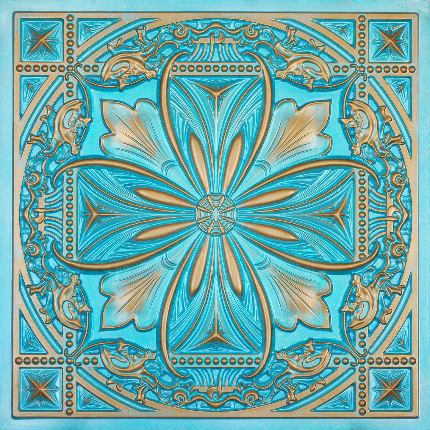 10Pcs  Vintage-Style Ceiling Tiles for Elegant Restaurants, Coffee Houses and Hospitality Spaces PL10