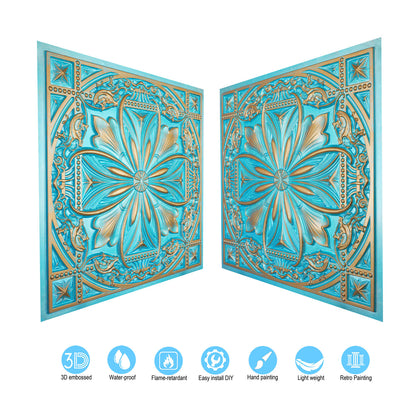 10Pcs  Vintage-Style Ceiling Tiles for Elegant Restaurants, Coffee Houses and Hospitality Spaces PL10