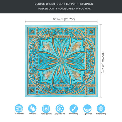 10Pcs  Vintage-Style Ceiling Tiles for Elegant Restaurants, Coffee Houses and Hospitality Spaces PL10