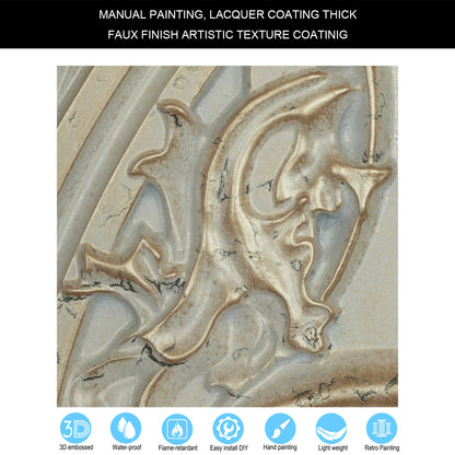 10Pcs DIY Faux Metal Ceiling Tile Panels for Café Bars, Studios and Artistic Interiors PL10