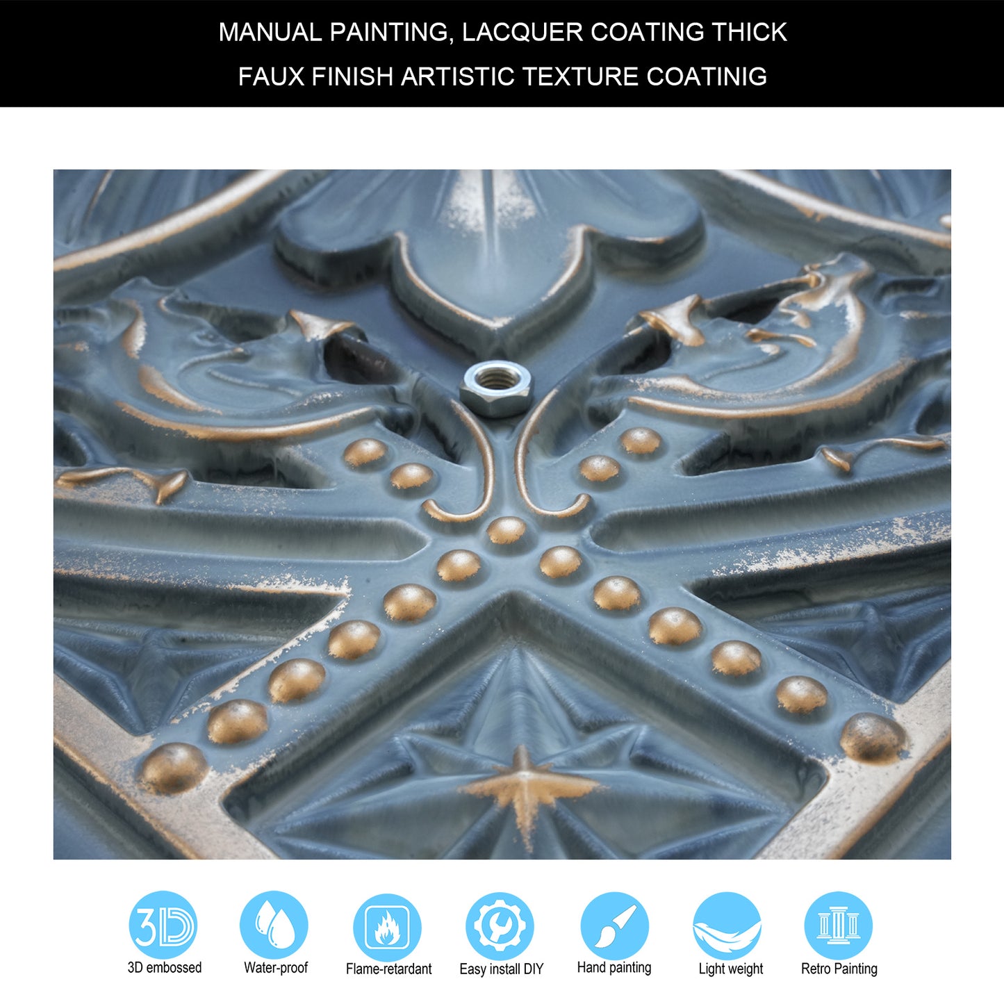 10Pcs Vintage Ceiling Tiles for Wine Cellars, Old-World Restaurants and Artistic Rooms PL10