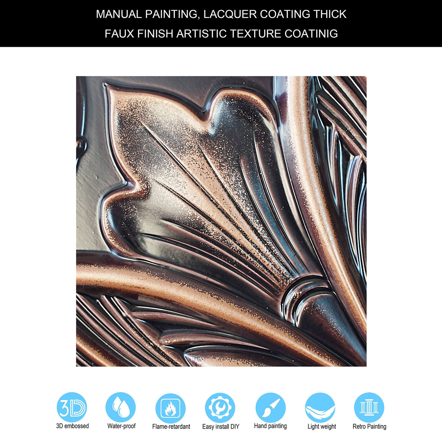 10Pcs  Vintage-Style Ceiling Tiles for Elegant Restaurants, Coffee Houses and Hospitality Spaces PL10