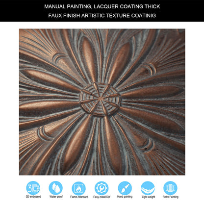 10Pcs 3D Faux Metal Ceiling Tiles for Stylish Bars, Clubs and Trendy Restaurants PL10