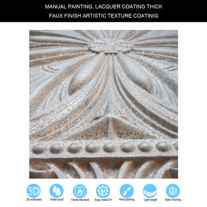 10Pcs 3D Faux Metal Ceiling Tiles for Stylish Bars, Clubs and Trendy Restaurants PL10