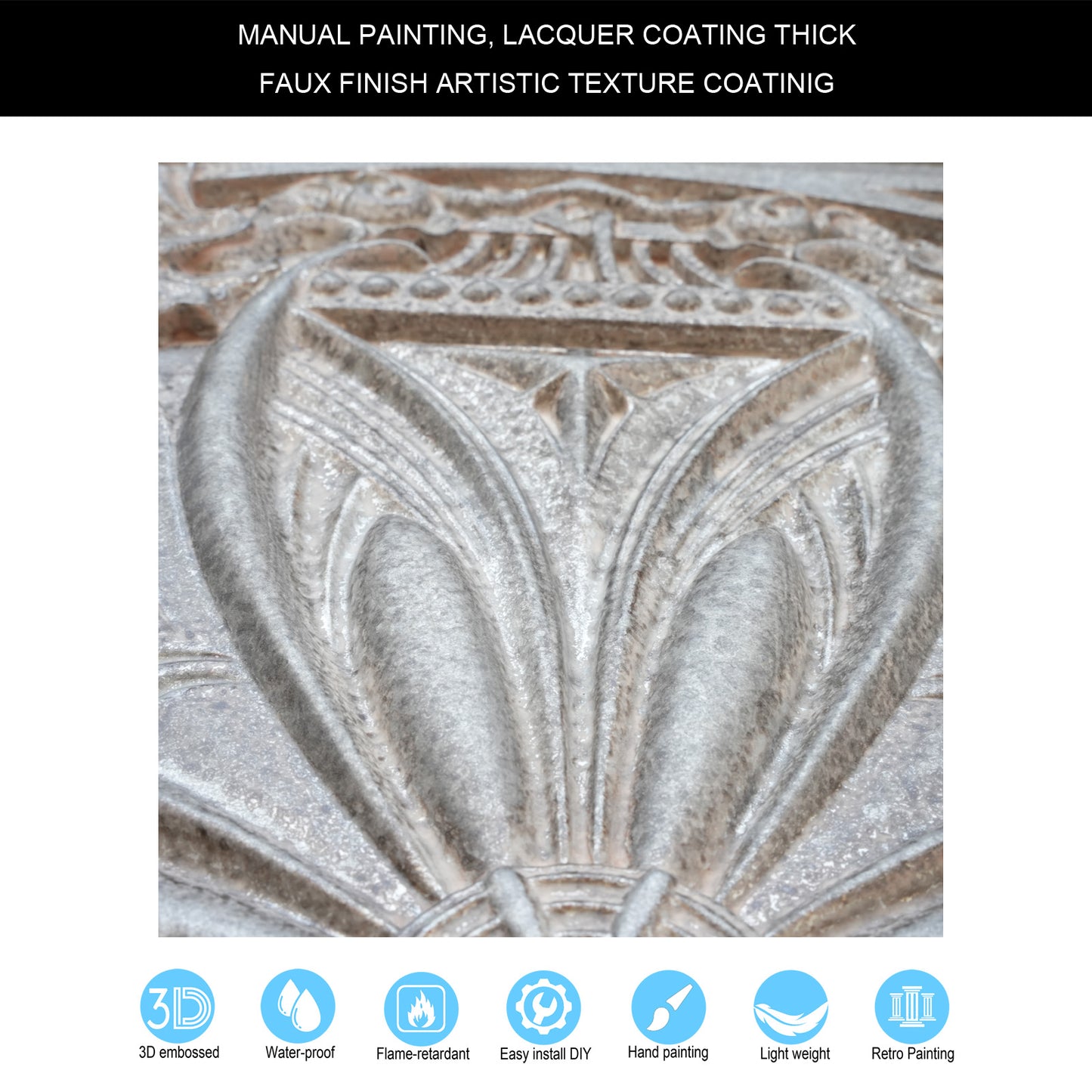 10Pcs 3D Faux Metal Ceiling Tiles for Stylish Bars, Clubs and Trendy Restaurants PL10