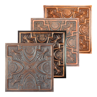 10tiles/lot DIY Faux Metal Ceiling Tile Panels for Café Bars, Studios and Artistic Interiors PL11