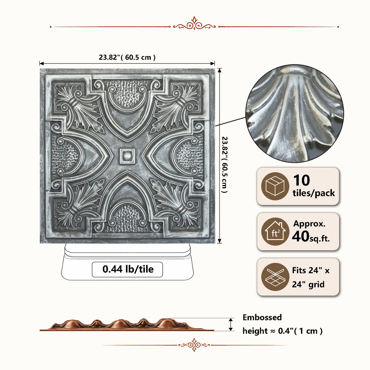 PAINTSDECOR PL11ANTIQUETIN Antique tin