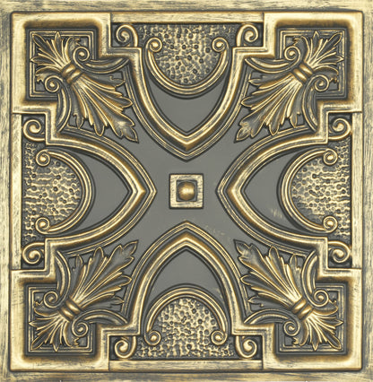 10tiles/lot Faux Tin Ceiling Tiles 3D Embossed Wall Panels for Restaurant PL11