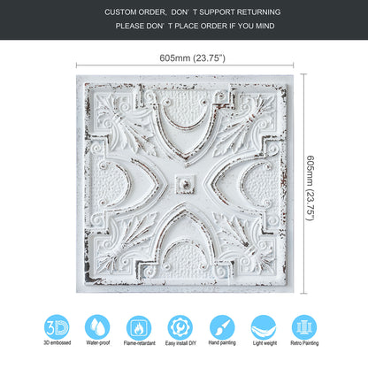 10tiles/lot Decorative Faux tin ceiling Tiles for Cocktail Bars, Lounges and Luxury Night Spots PL11