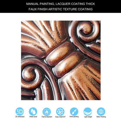 10tiles/lot DIY Faux Metal Ceiling Tile Panels for Café Bars, Studios and Artistic Interiors PL11