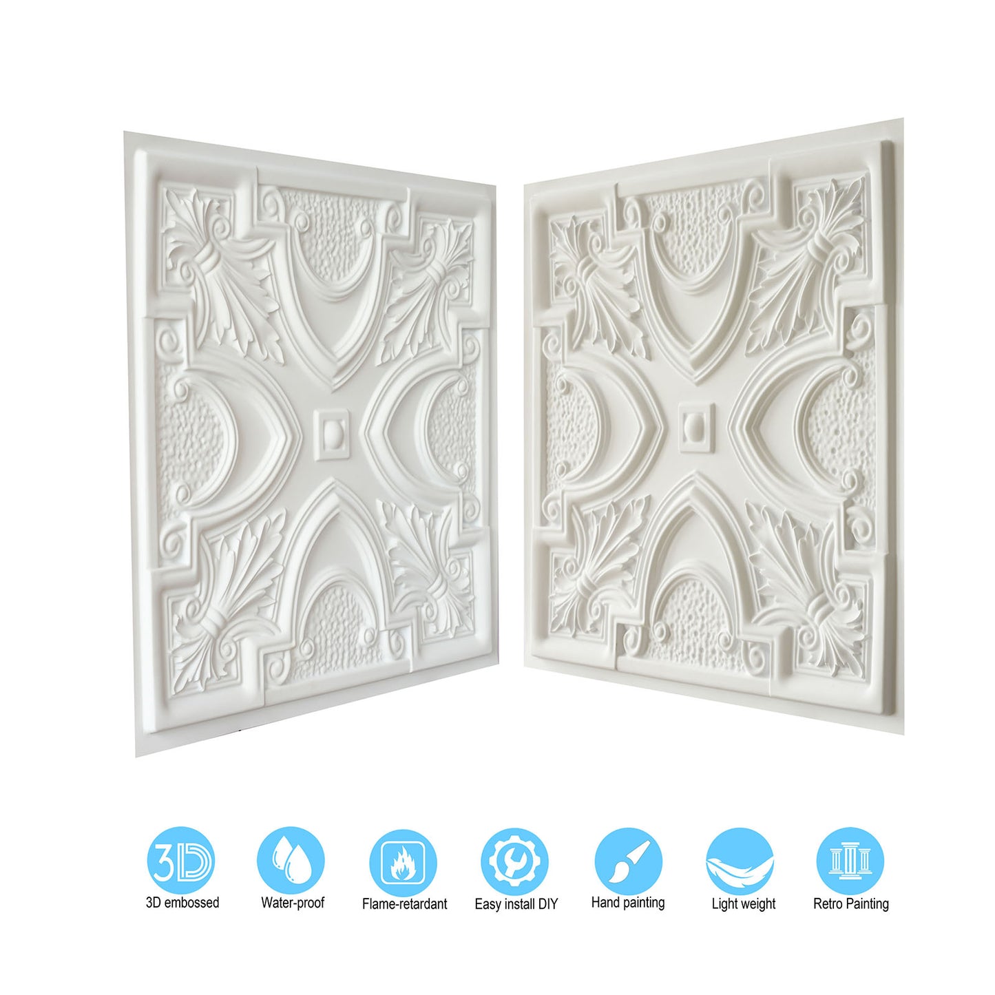 10tiles/lot Artistic Decorative PVC Panels for Dessert Shops, Flower Stores and Exhibitions PL11