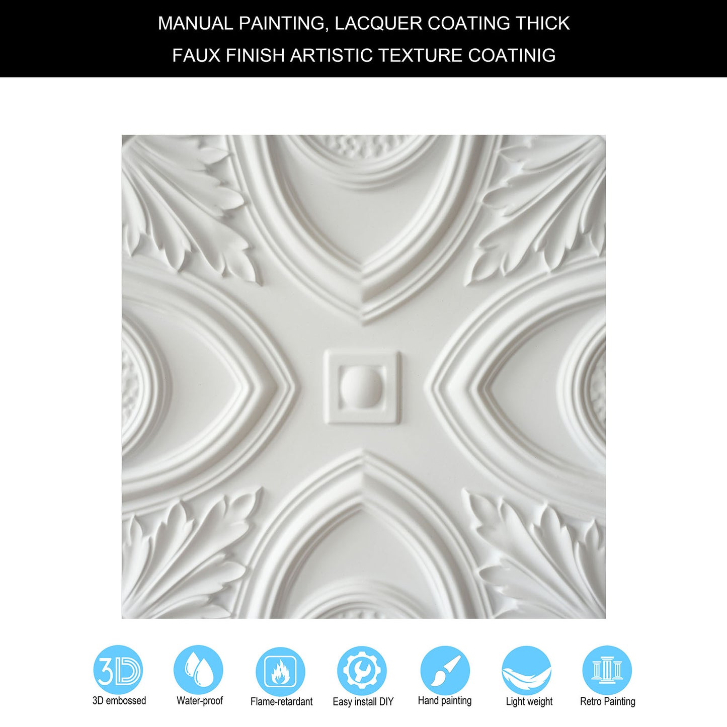 10tiles/lot Artistic Decorative PVC Panels for Dessert Shops, Flower Stores and Exhibitions PL11