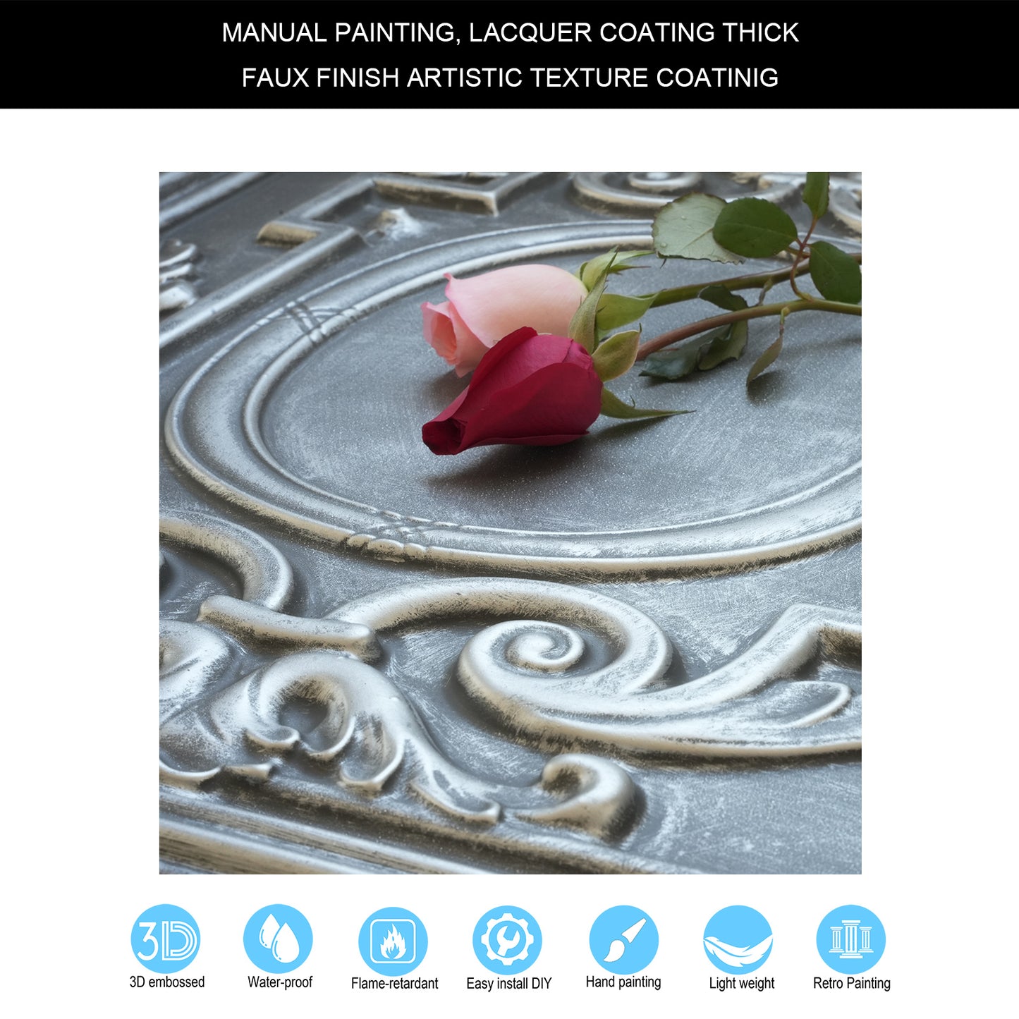 10tiles/lot Antique Tin Ceiling Tiles for Vintage Restaurants, Guesthouses and Elegant Hotel Suites PL15