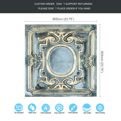 10tiles/lot Vintage Ceiling Panels for Guesthouses, Heritage Hotels and Classic Interior Styles PL15