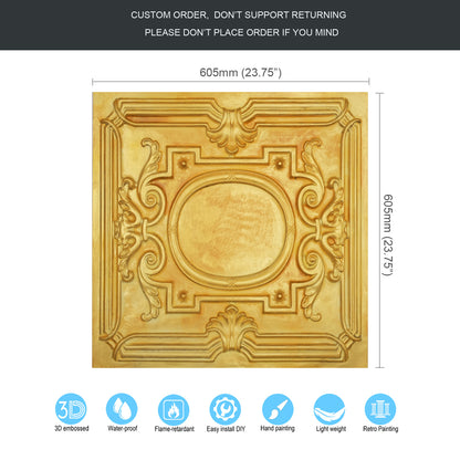 10tiles/lot Stylish Faux Tin Ceiling Tiles for Restaurants, Cafés, Hotels and Luxury Interiors PL15