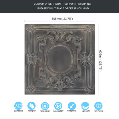 10tiles/lot Vintage Ceiling Panels for Guesthouses, Heritage Hotels and Classic Interior Styles PL15